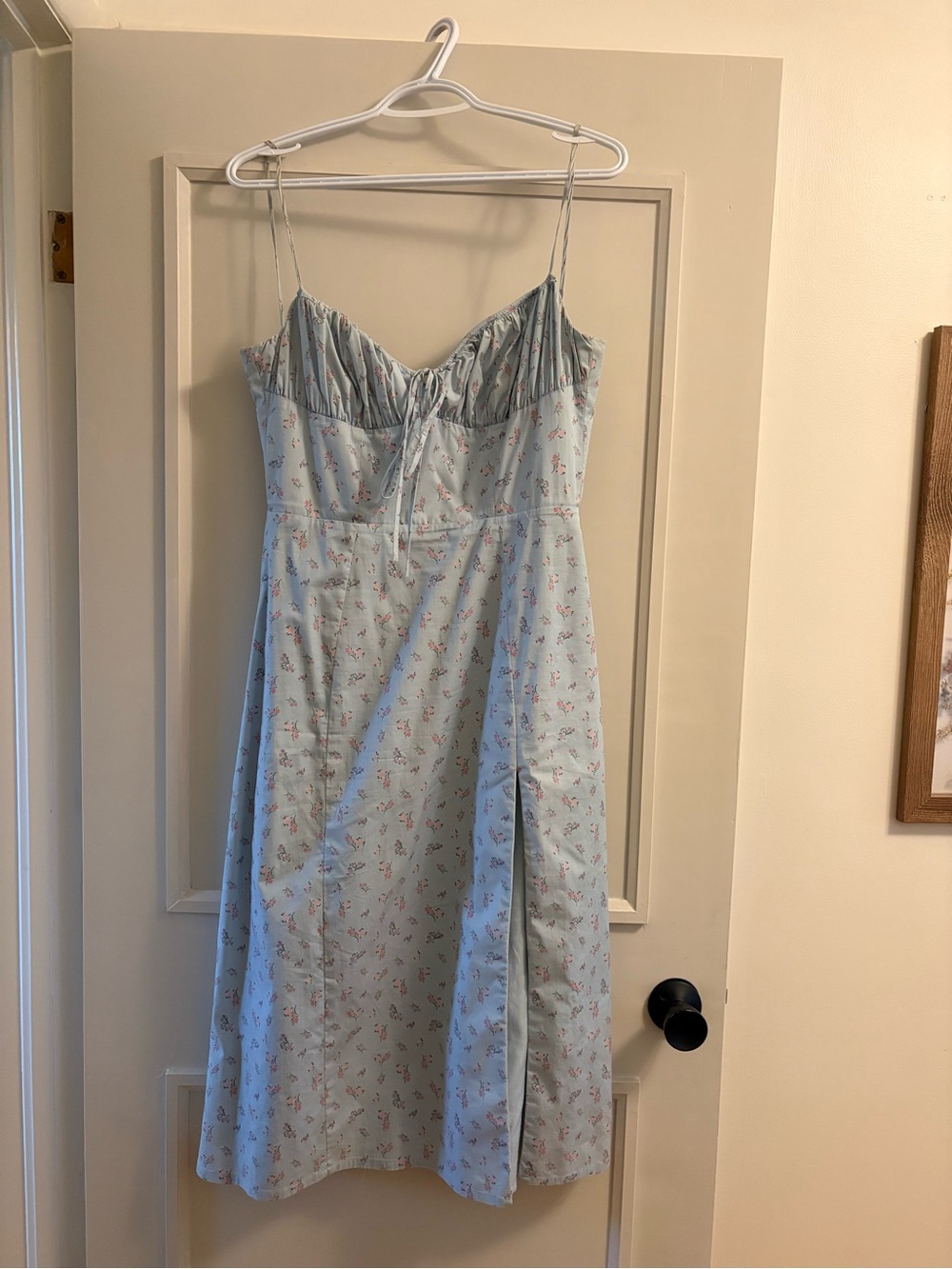 House of CB Pale Blue Floral Midi Dress